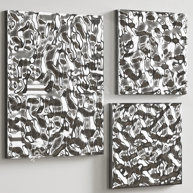 Metallic Wall Decor Splash by Westwing Collection 3D model image 1