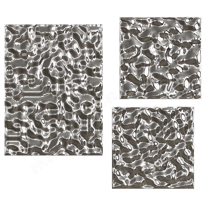 Metallic Wall Decor Splash by Westwing Collection 3D model image 3