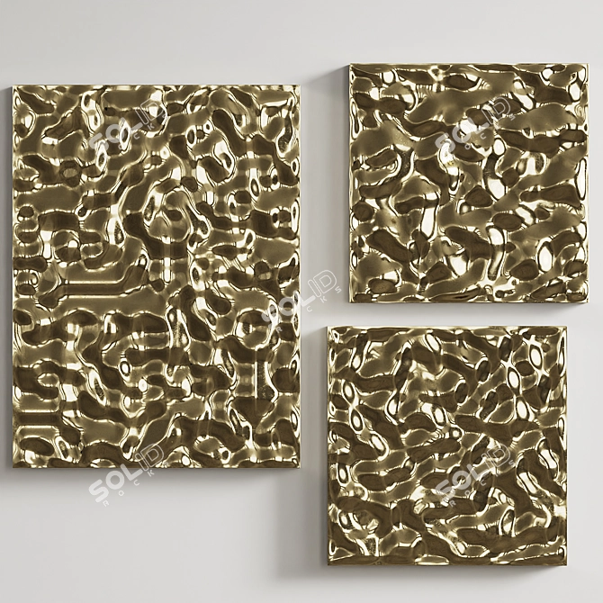 Metallic Wall Decor Splash by Westwing Collection 3D model image 4