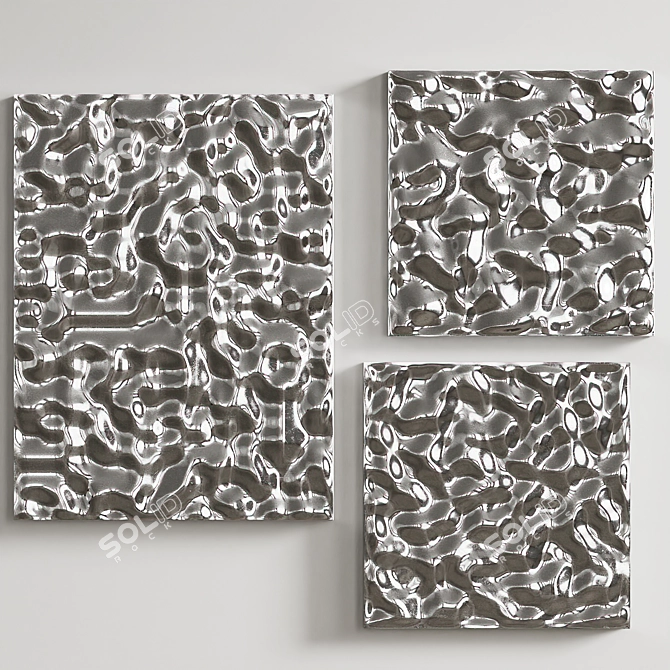 Metallic Wall Decor Splash by Westwing Collection 3D model image 5