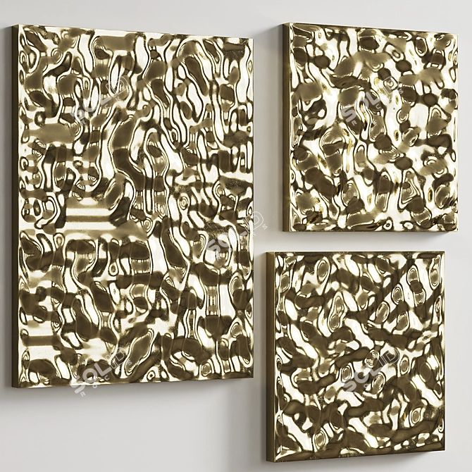 Metallic Wall Decor Splash by Westwing Collection 3D model image 6