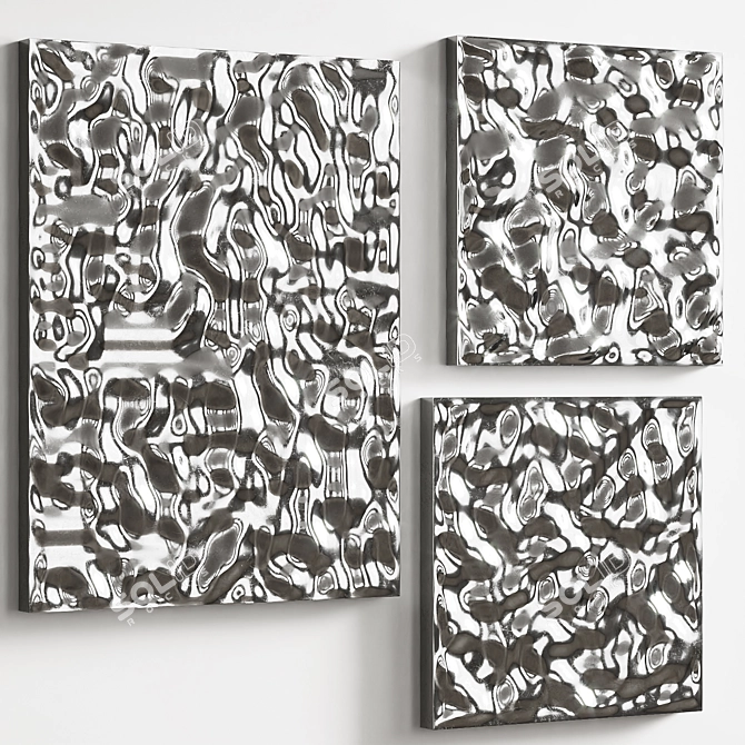 Metallic Wall Decor Splash by Westwing Collection 3D model image 8