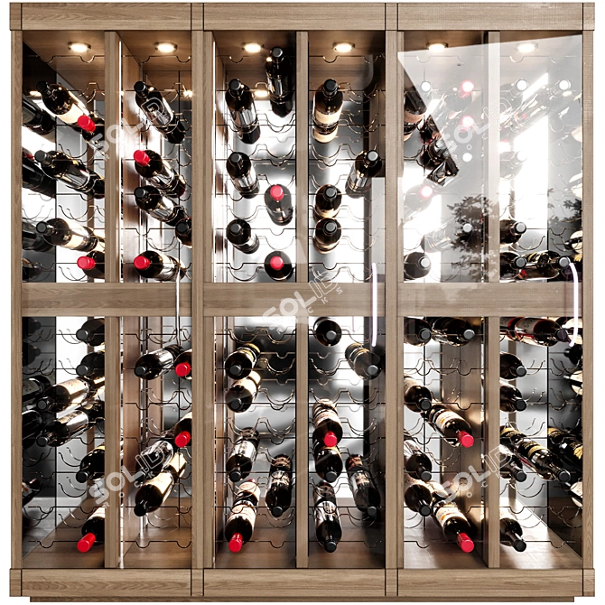 Luxury Wine Cellar Display Model 3D model image 5