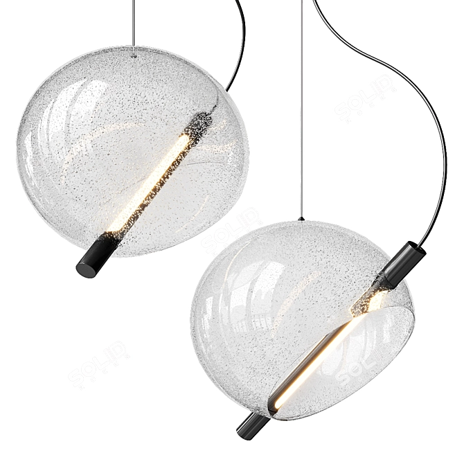 Sleek Modern Cody Cattelan Lamp 3D model image 3