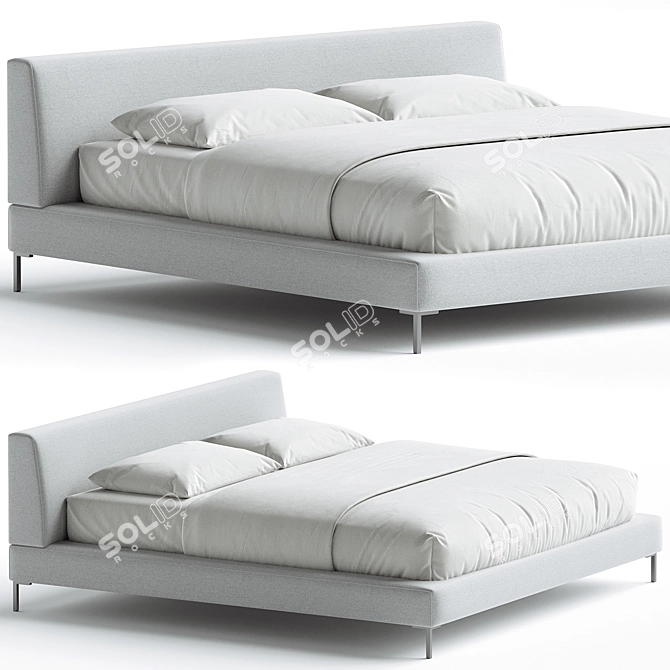  Stylish Charles Bed Design 3D model image 1