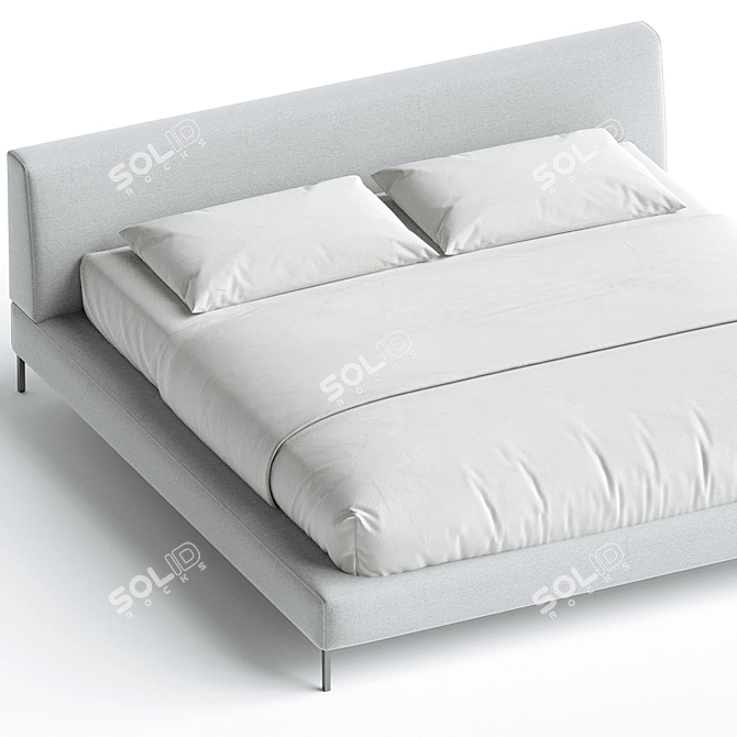  Stylish Charles Bed Design 3D model image 2