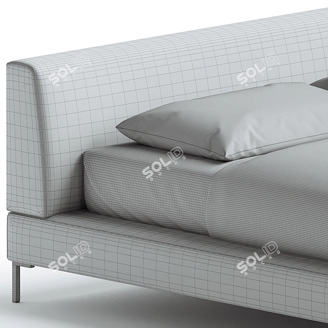  Stylish Charles Bed Design 3D model image 3