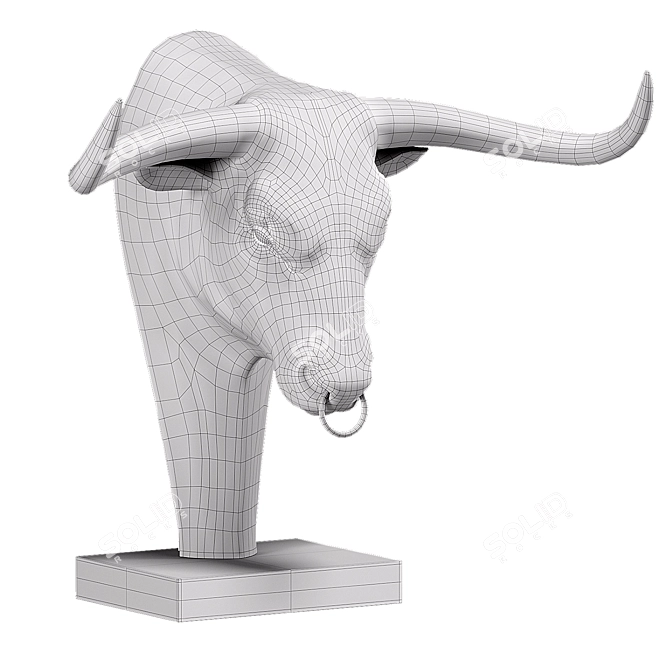 Corona Bull Bust Sculpture 2016 3D model image 7