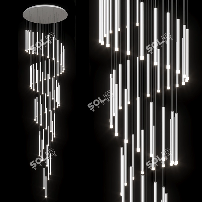Spiral Pendant Chandelier Integrator IT-669 3D model image 2