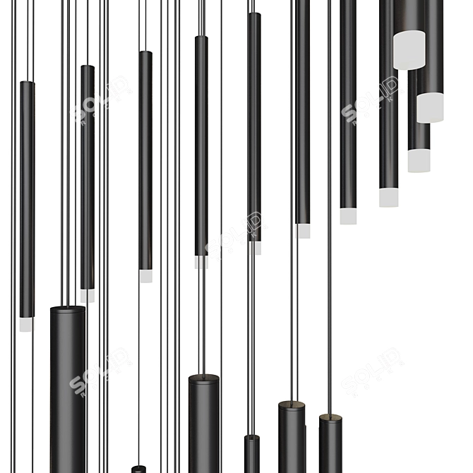 Spiral Pendant Chandelier Integrator IT-669 3D model image 4