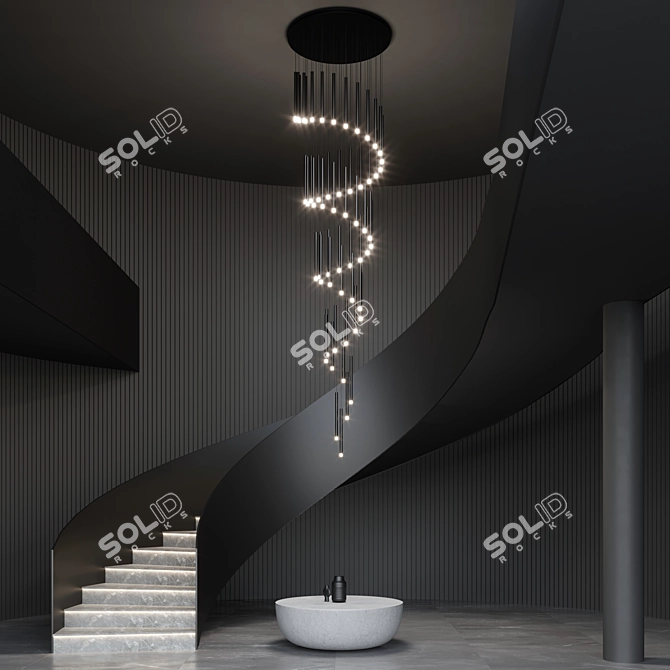 Spiral Pendant Chandelier Integrator IT-669 3D model image 6