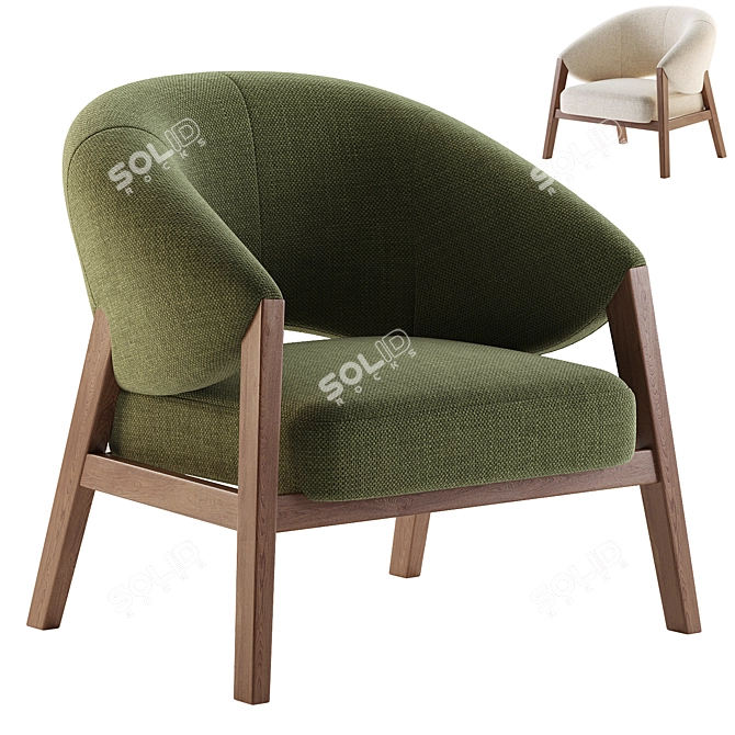 Modern Apora Armchair: Corona Render 3D model image 1