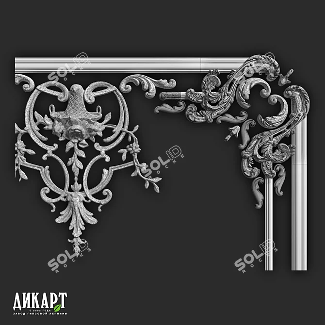 Dikart Gypsum Decor Frames 3D model image 2