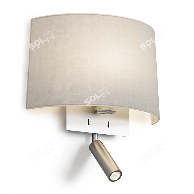 Elegant Designer Wall Lamp 3D model image 1