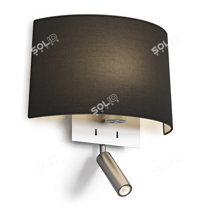 Elegant Designer Wall Lamp 3D model image 2