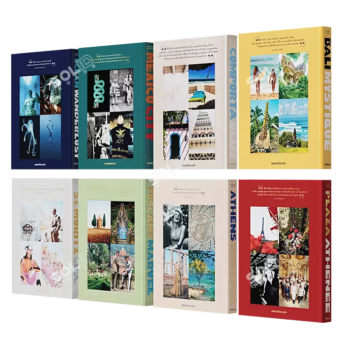  Assouline Travel Books Set 3D model image 4