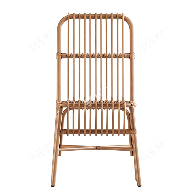 Valerie Vintage Rattan Chair 2017 3D model image 1