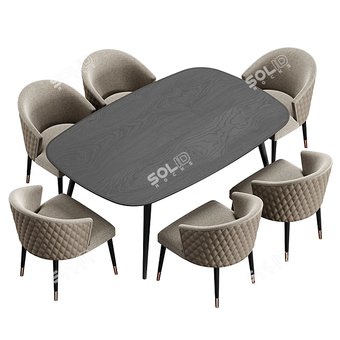 Modern HER 042 G Furniture Set 3D model image 4