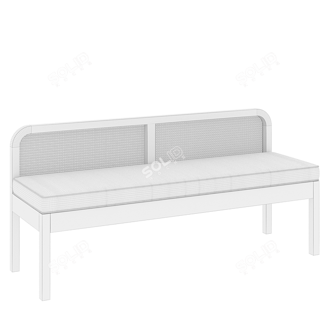 PBR-Optimized Scillia Loveseat 3D model image 3