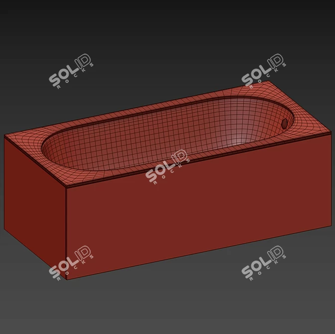 Stone-Clad Luxury Bathtub 3D model image 4