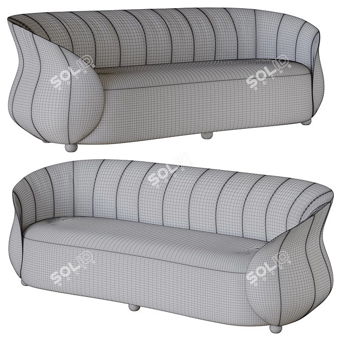 Verona Sofa: Elegant 3D Model 3D model image 4