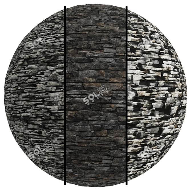 Stacked Stone Texture Set | 4K 3D model image 1