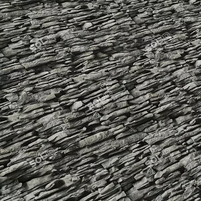 Stacked Stone Texture Set | 4K 3D model image 5