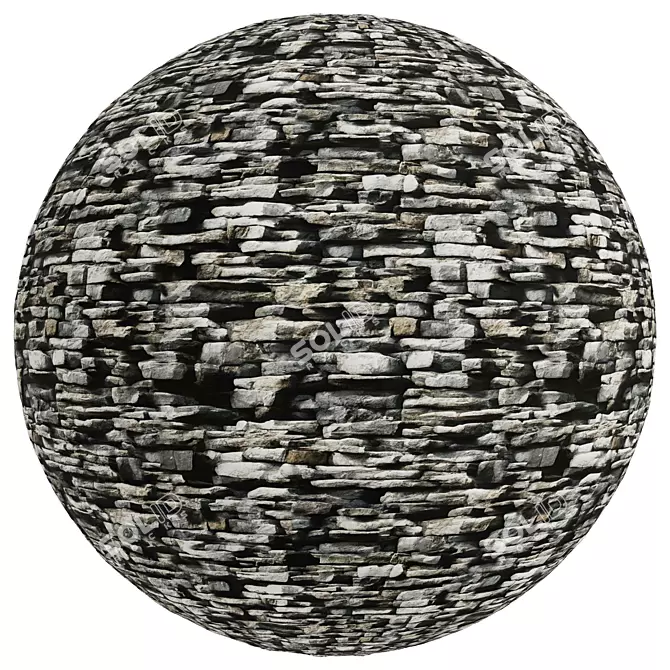 Stacked Stone Texture Set | 4K 3D model image 6