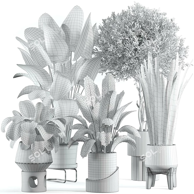 Elegant Indoor Plant Model 136 3D model image 2