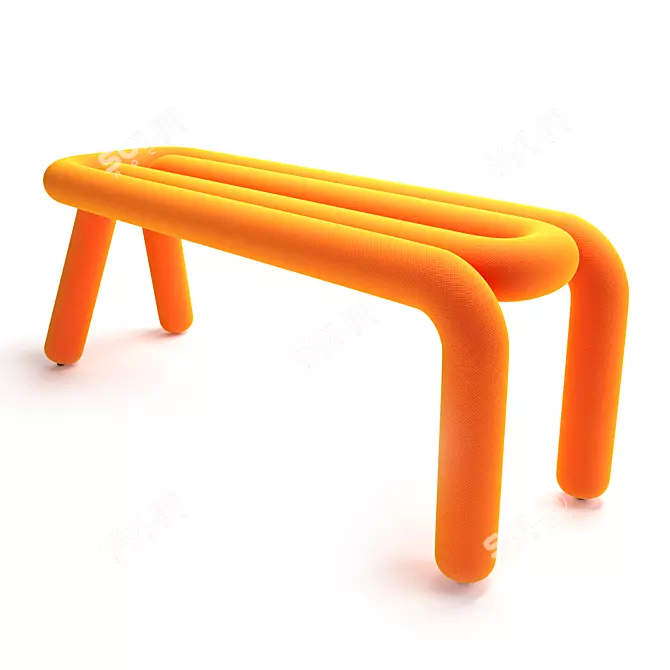 Graphic 2-Seater Bold Bench 3D model image 1