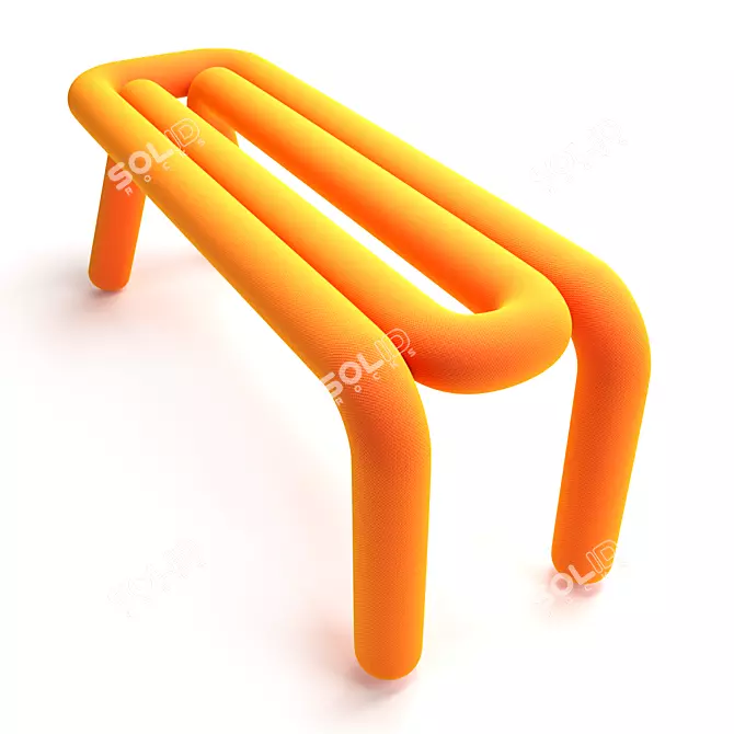 Graphic 2-Seater Bold Bench 3D model image 2