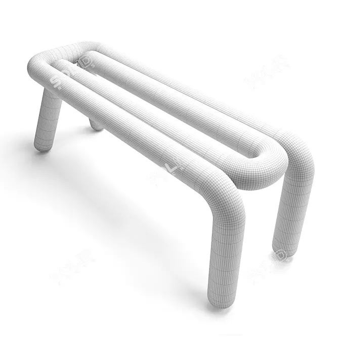 Graphic 2-Seater Bold Bench 3D model image 5