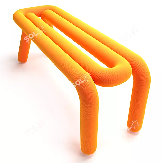 Graphic 2-Seater Bold Bench 3D model image 6