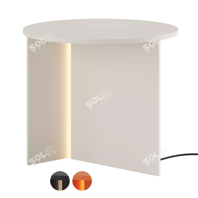 Modern LED Side Table Stella 3D model image 3