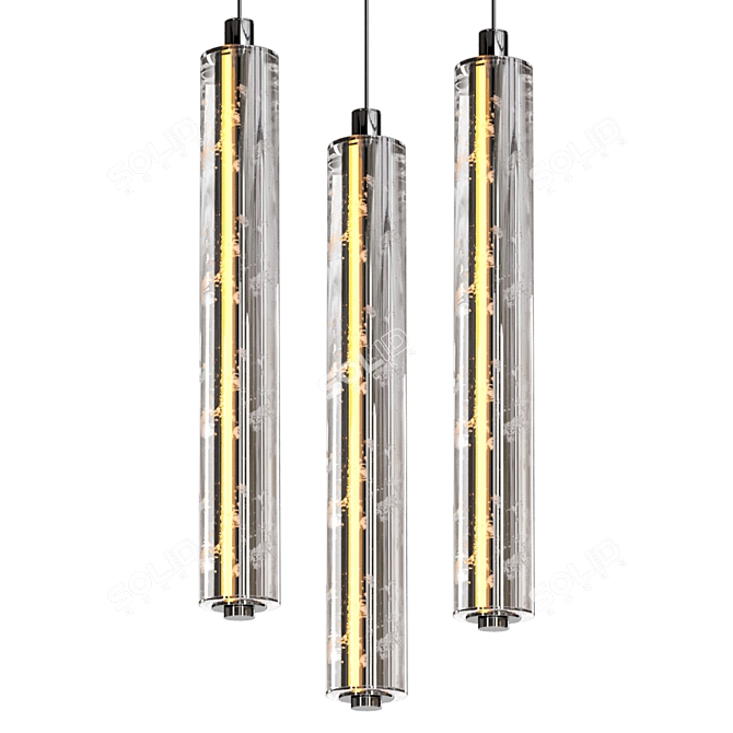 Sleek Pendant Light Fixture 3D model image 1