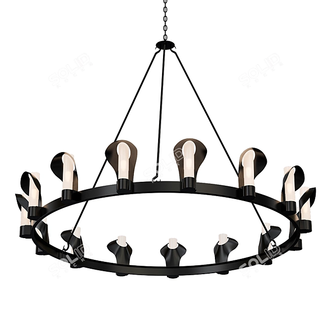 Presidio 15 Chandelier VRay Lighting 3D model image 1