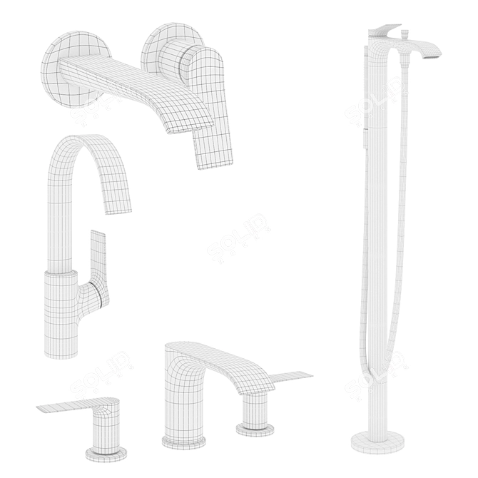 Hansgrohe Vivenis Mixer Set 3D model image 6