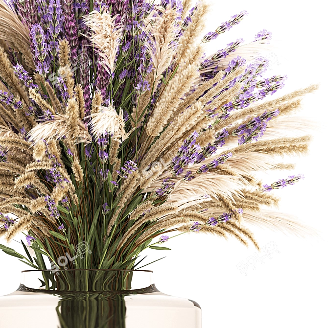 Field Flowers Bouquet Set 3D model image 2