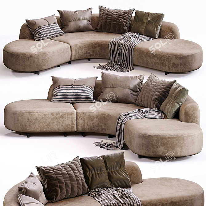 Luxury Outdoor Björn L Sofa 3D model image 2