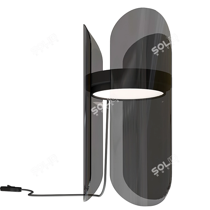 Modern LED Metal Table Lamp 3D model image 1