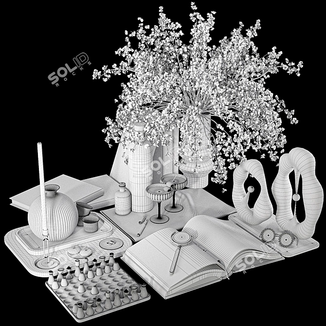 Decorative Set with 3D Models 3D model image 2