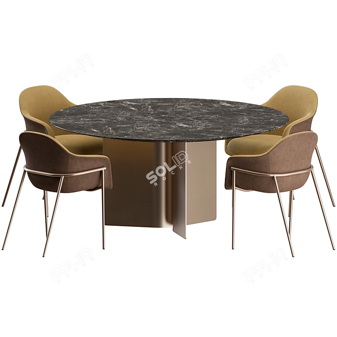 Marelli Chia Chair Wave Set 3D model image 1