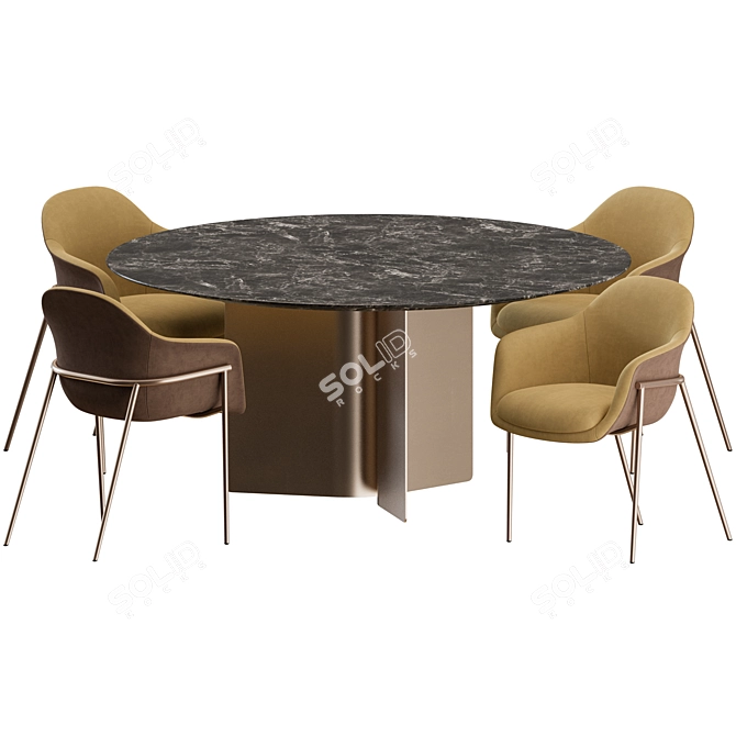 Marelli Chia Chair Wave Set 3D model image 2