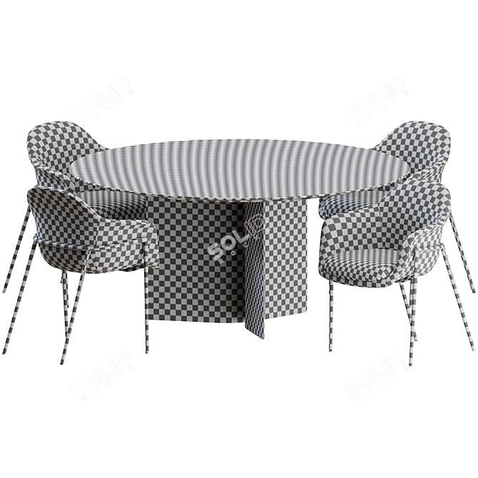 Marelli Chia Chair Wave Set 3D model image 3