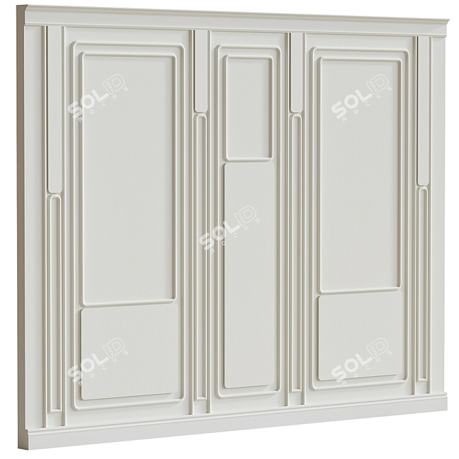 Decorative Plaster with Molding #009 3D model image 1