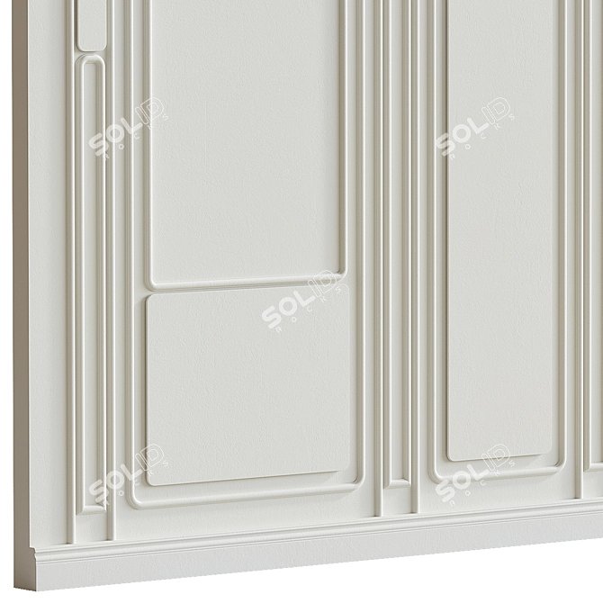 Decorative Plaster with Molding #009 3D model image 3