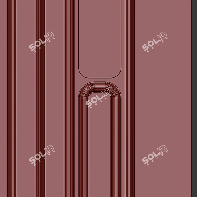 Decorative Plaster with Molding #009 3D model image 5