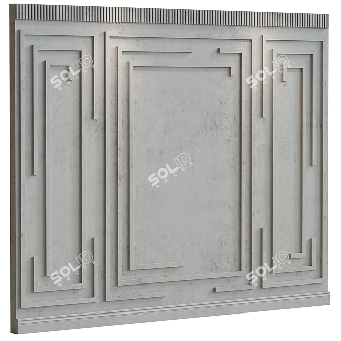 Decorative Plaster with Molding #011 3D model image 1