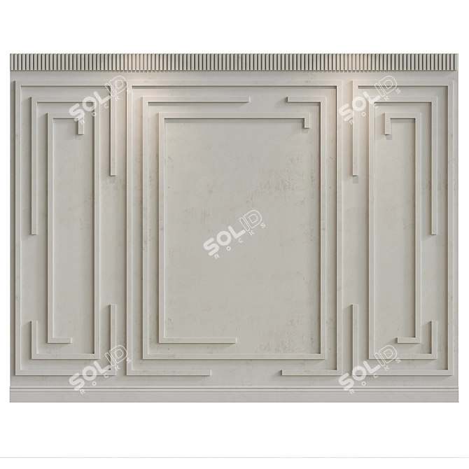 Decorative Plaster with Molding #011 3D model image 2