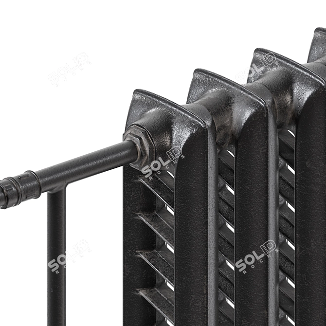 Cast Iron Heating Radiator 3D model image 2